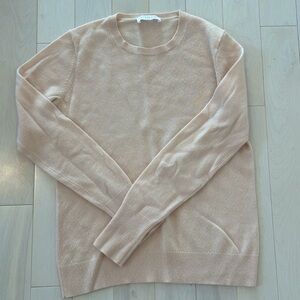 Light Pink Everlane Crewneck Cashmere Sweater